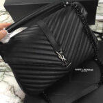 YSL Classic Large Monogram Saint Laurent College Bag Black